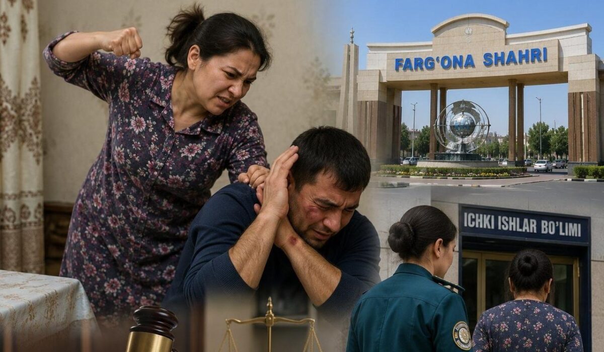 Farg‘onada aylanadigan joy ustida talashib erini urgan ayol jazolandi